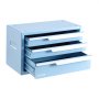 VEVOR Cassetta Portautensili in Acciaio con 3 Cassetti, Desgin Magnetico, Cassetta Porta Attrezzi, Portatile e Robusta, con Rivestimenti Protettivi, Ideale per Garage, Officina e Banco da Lavoro, Blu