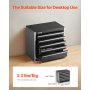VEVOR Tool Box Cassetta degli Attrezzi Portatile in Metallo 218 mm 5 Cassetti