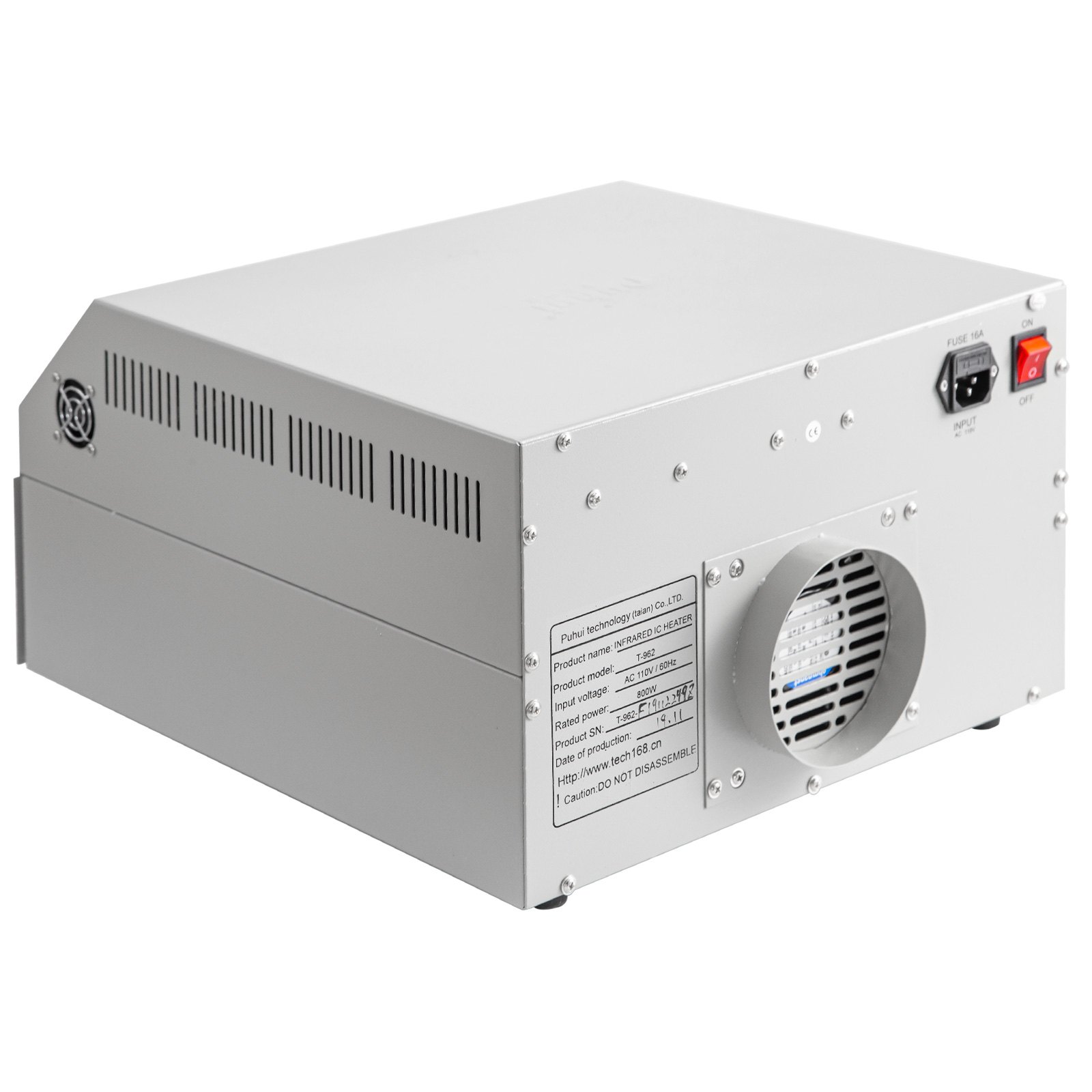 VEVOR Forno di Rifusione 180 x 235 mm, Saldatrice a Riflusso T962+ SMD, Reflow Saldatrice SMD, Saldatura Automatica a Infrarossi, IC Riscaldatore 800W, per la Maggior Parte dei PCB Schede Parti