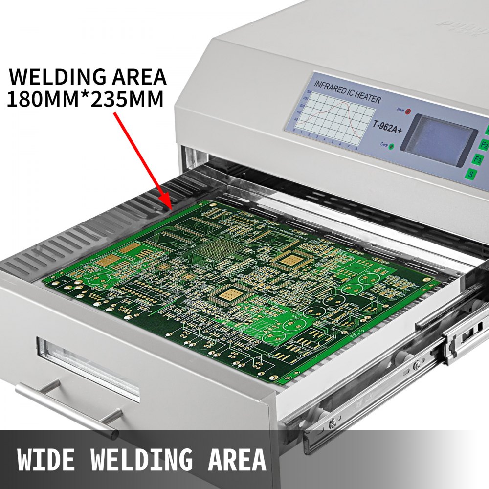 T962a+ Saldatrice A Riflusso 2300w Smd Forno Di Rifusione 370 X 450 Mm 220v 60hz