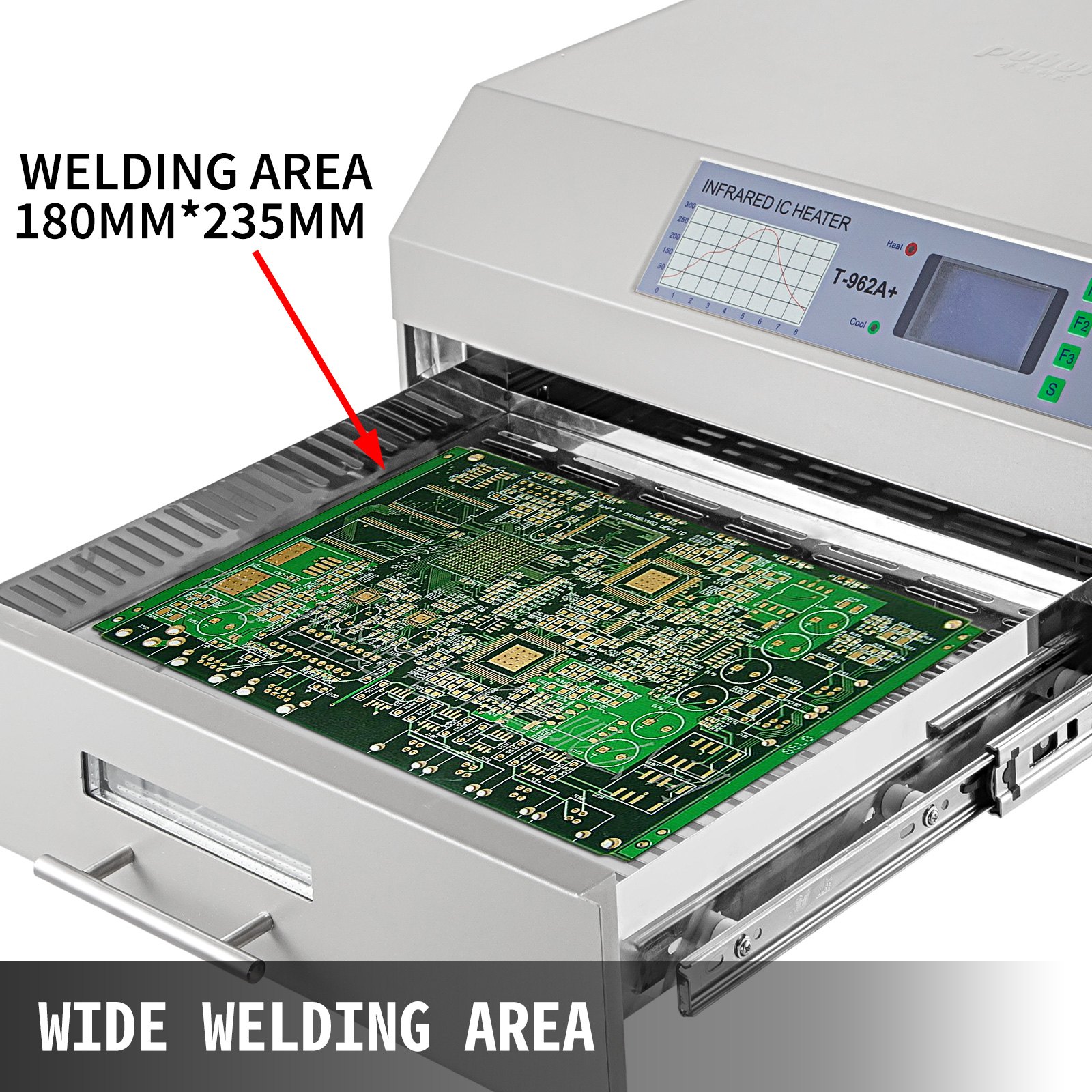 T962a+ Saldatrice A Riflusso 2300w Smd Forno Di Rifusione 370 X 450 Mm 220v 60hz