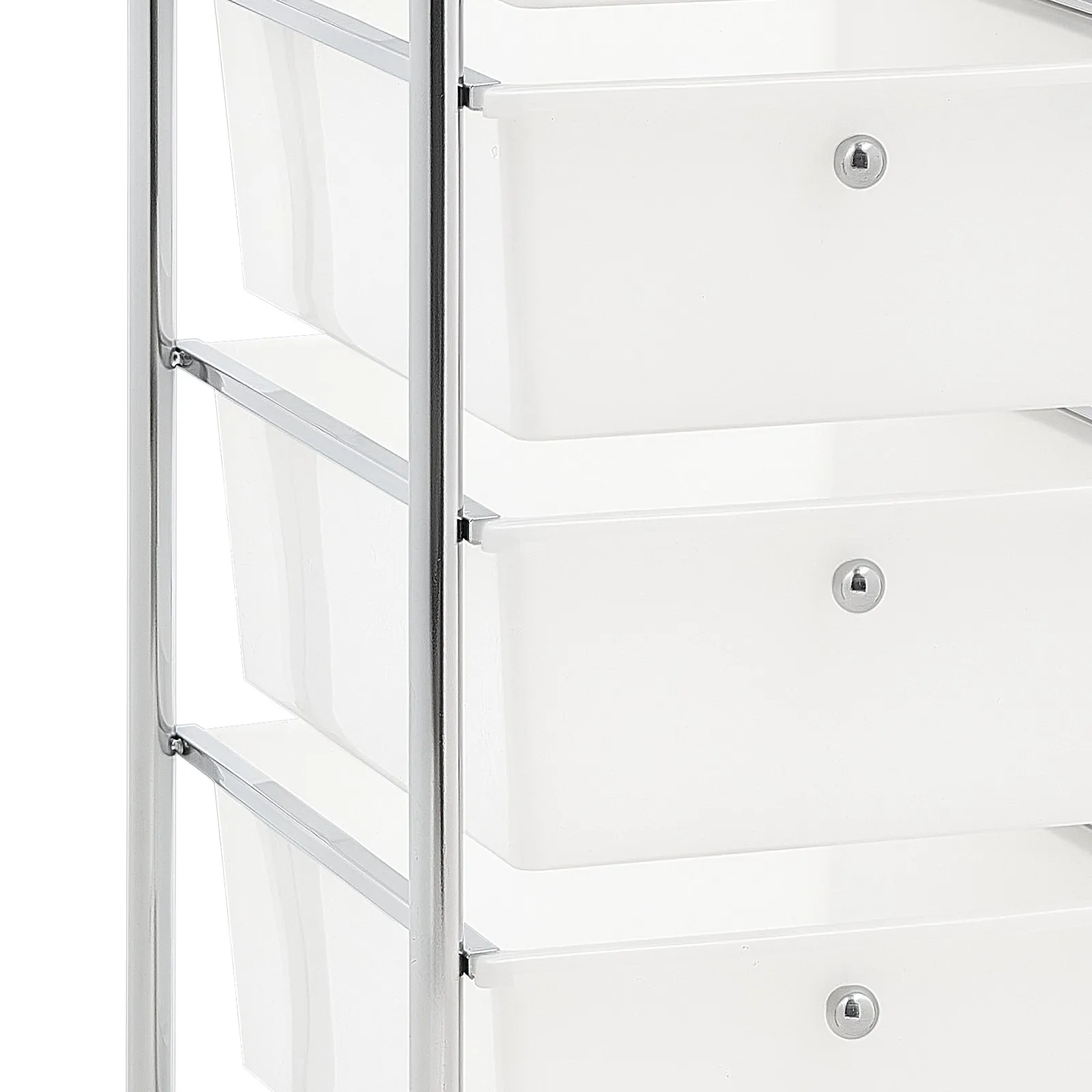 VEVOR Carrello Multiuso con Cassetti Organizer a Doppia Fila con 15Cassetti, Carrello Portaoggetti, Telaio in Acciaio Cromato, Ruote Girevoli a 360° con 2 Freni, Ideale per Ufficio, Garage e Studio