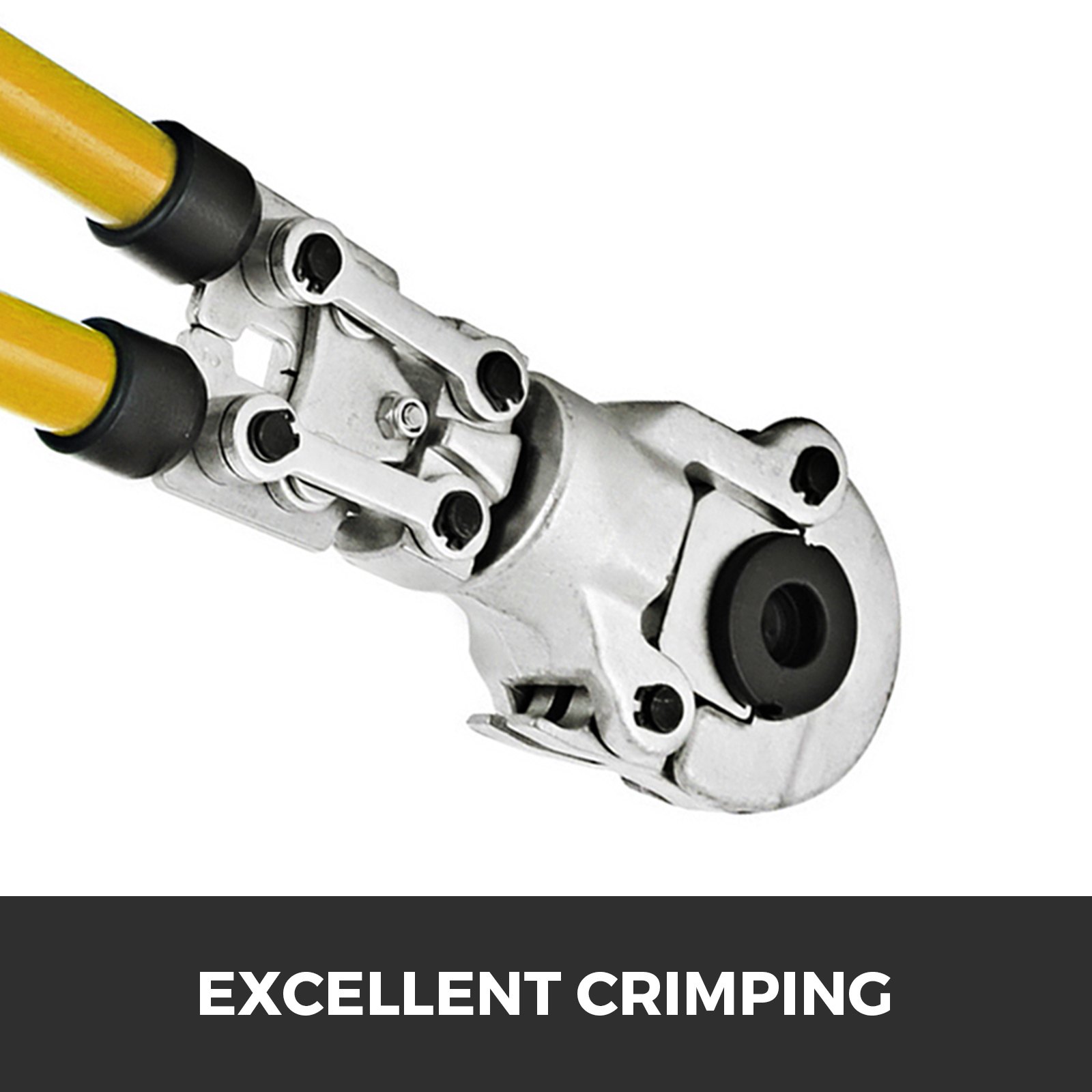 VEVOR crimping tool TH 16, TH 20, TH 26, TH 32, crimping pliers, pipe crimping tool Ø 16-32 mm, yellow, steel crimping pliers with ergonomic and non-slip handle, pipe crimping pliers 530-750 mm extendable