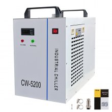 VEVOR Refrigeratore d'Acqua Industriale, DZ5200LS-QX 220 V Refrigeratore Industriale del Dispositivo di Raffreddamento di Acqua per Raffreddare l'Unico Tubo Laser in Vetro CO2 Sotto 130 W / 150 W