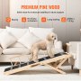 VEVOR Rampa per Cani Lunghezza 1200 mm, Rampa per Auto Pieghevole Antiscivolo per Cani Gatti Altezza Regolabile 35-70 cm, Scivolo per Animali Domestici in Legno a Casa per Auto, Scala per Gatti Cani