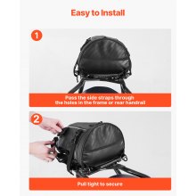 VEVOR Borsa Posteriore per Moto, Espandibile da 10 L con Copertura Antipioggia Impermeabile, Borsa da Viaggio per Bagagli per Sportivi all'Aria Aperta, Zaino con Tracolle, Tasca, Nero