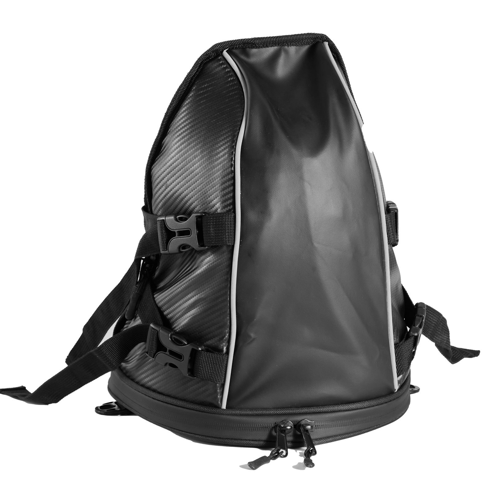 VEVOR Borsa Posteriore per Moto, Espandibile da 10 L con Copertura Antipioggia Impermeabile, Borsa da Viaggio per Bagagli per Sportivi all'Aria Aperta, Zaino con Tracolle, Tasca, Nero