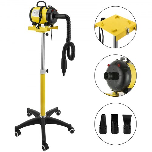 Soffiatore Per Cani Animali Domestici 2800w Asciugacapelli Aria Calda Giallo