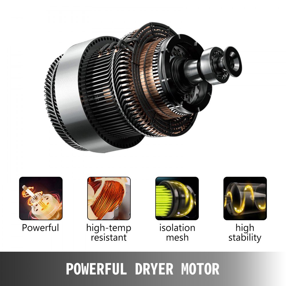 Soffiatore Per Cani Animali Domestici 2800w Asciugacapelli Aria Calda Giallo