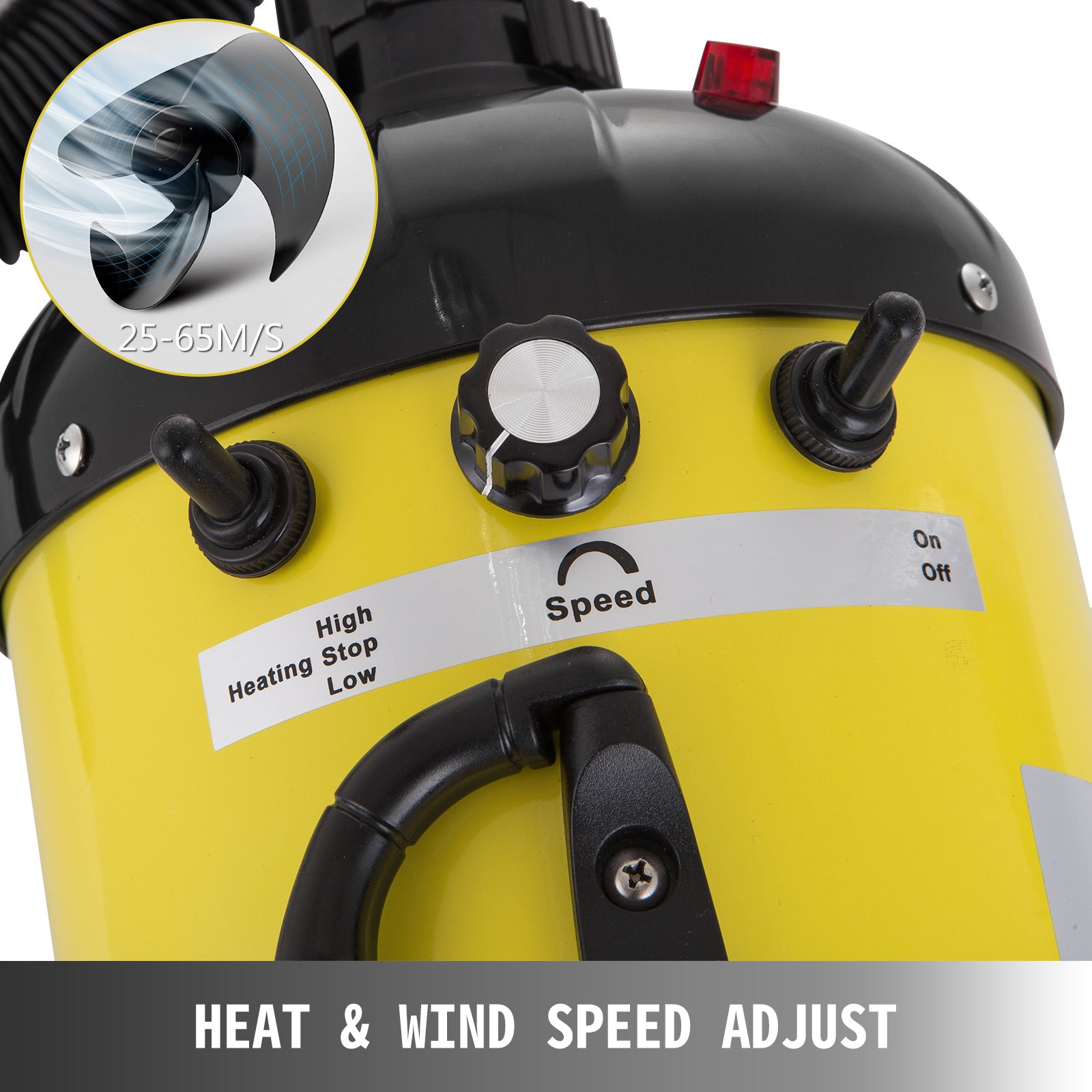 Soffiatore Per Cani Animali Domestici 2800w Asciugacapelli Aria Calda Giallo