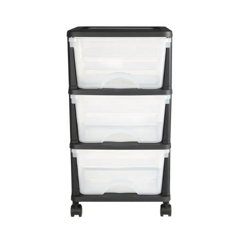 Carrello multifunzione Porta oggetti con 4 cassetti in plastica e ruote
