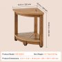 Panca angolare per doccia VEVOR, dimensioni 32 × 32 × 42 cm, design in legno, modello ws-ss001.