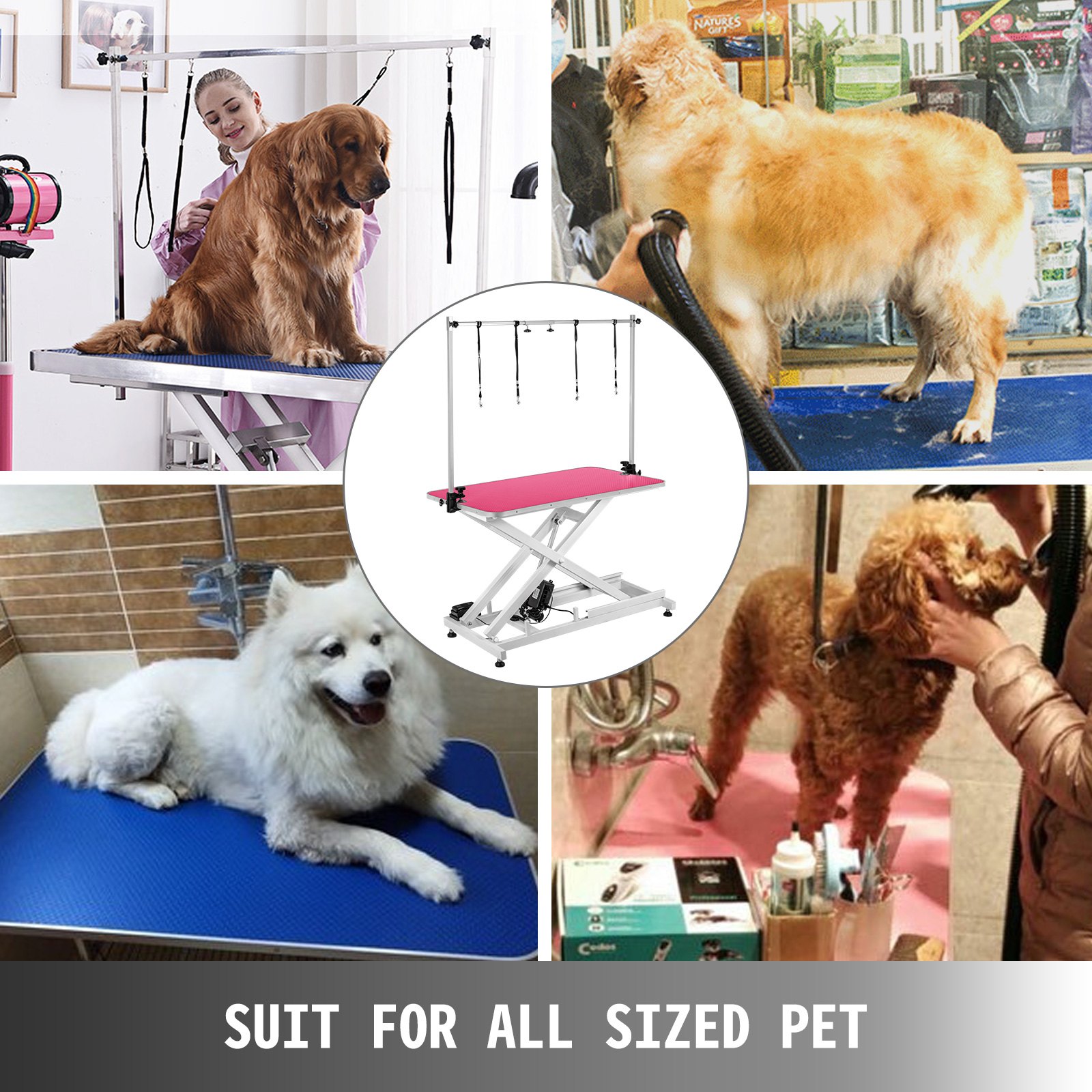 Tavolo Da Toelettatura Elettronico Per Pet Gomma Veterinario Cane Gatto Lavare