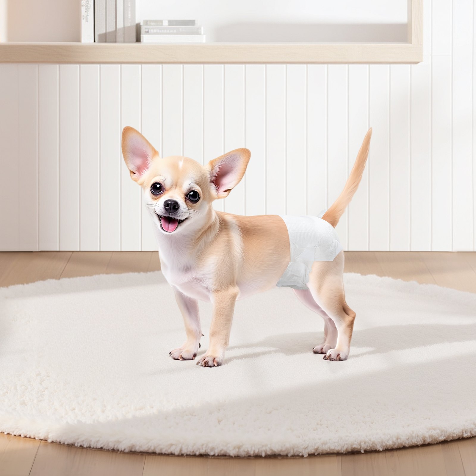 VEVOR Pannolini Monouso per Cani, Super Assorbenti per Cani Femmine, Pannolini a Prova di Perdite a 360° con Indicatore di Umidità per Addestramento, XS, 96 Pezzi, 2 Confezioni da 48