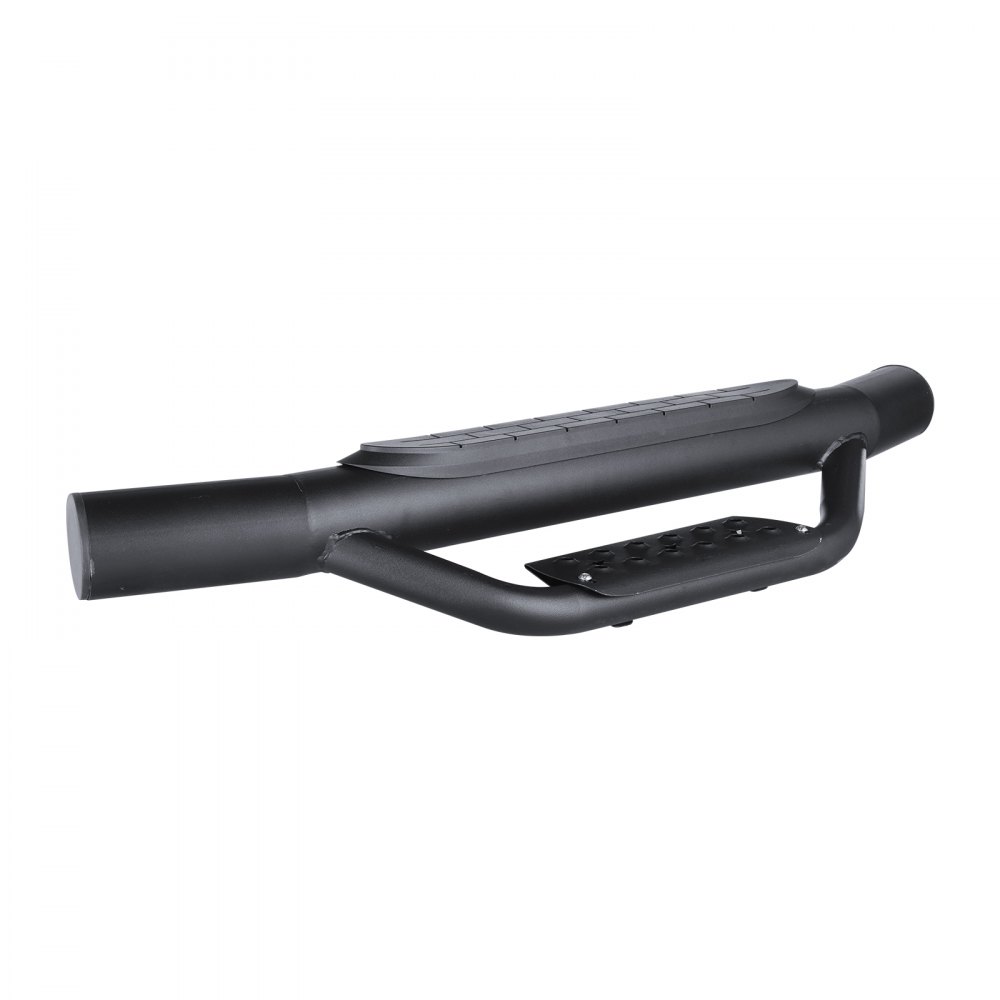 VEVOR trailer hitch step for 50.8 mm receivers, robust steel construction with 158.7 kg load capacity, rear bumper protector with pin locking mechanism, 93 cm long for trucks, SUVs, pickups, and trailers