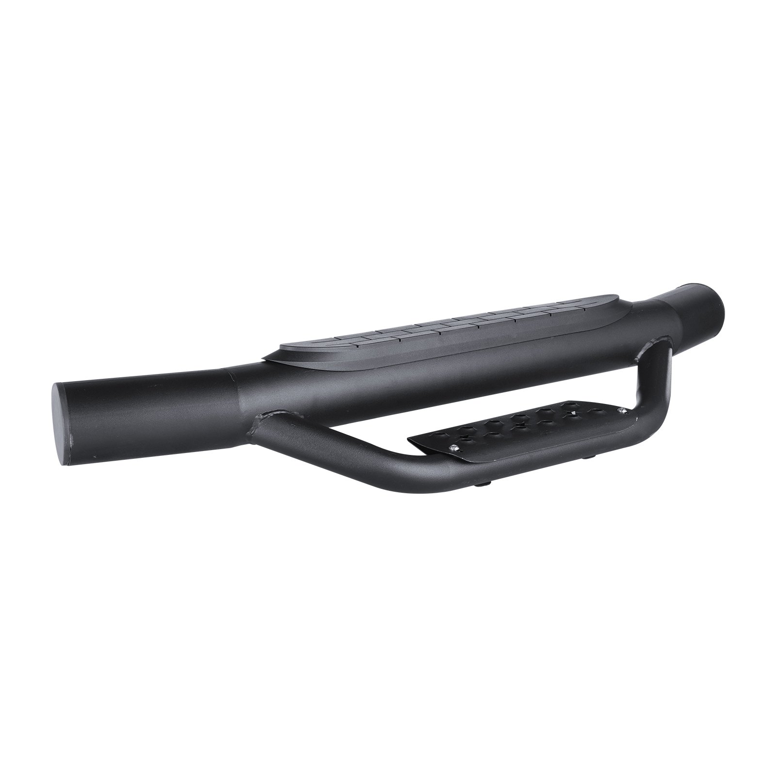 VEVOR trailer hitch step for 50.8 mm receivers, robust steel construction with 158.7 kg load capacity, rear bumper protector with pin locking mechanism, 93 cm long for trucks, SUVs, pickups, and trailers