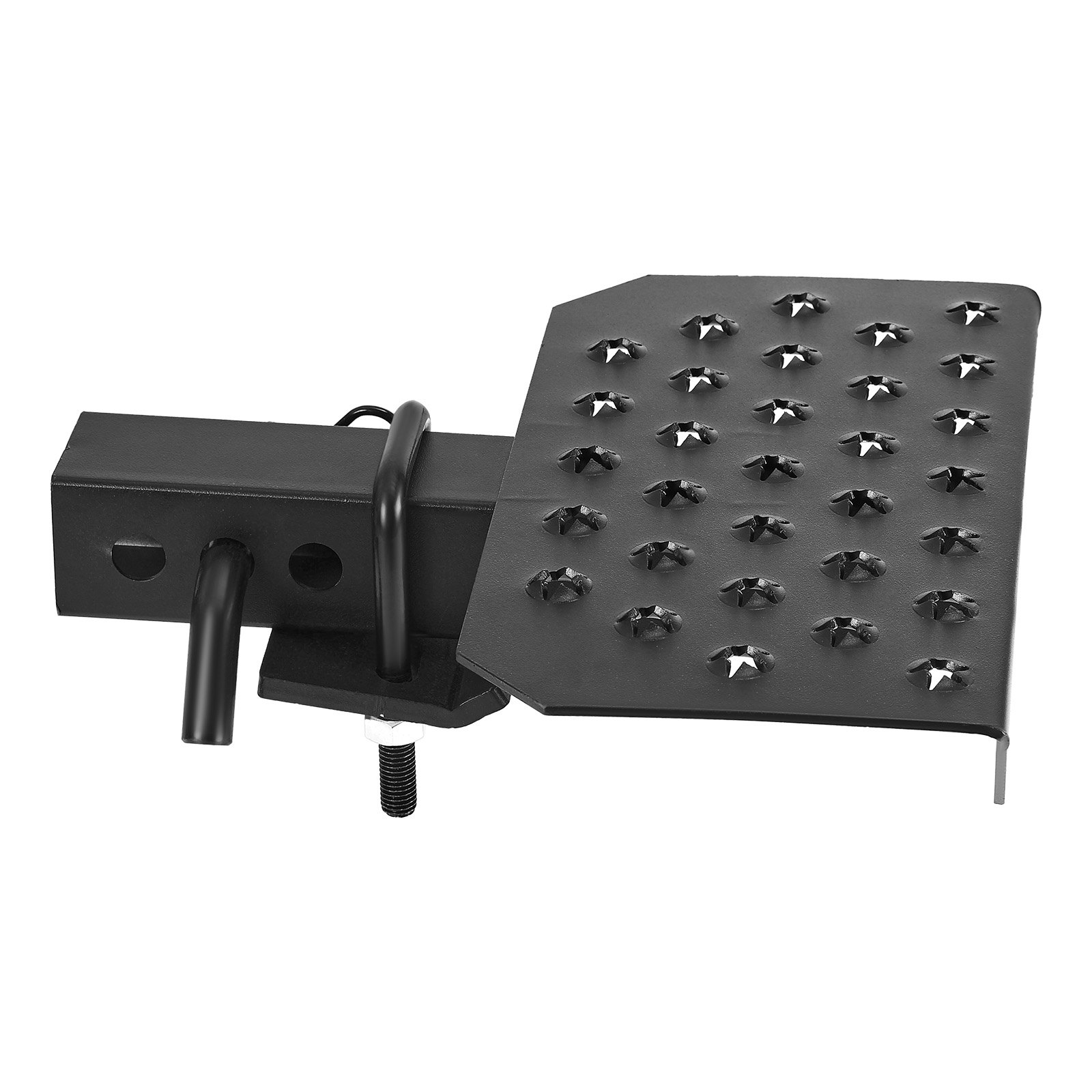 VEVOR Pedana per Gancio di Traino per Ricevitori da 50,8 mm, Modello T con Capacità di Carico di 158,7 kg, Gradino Antiscivolo con Set di Perni e Stabilizzatore, per Camion, SUV e Rimorchi