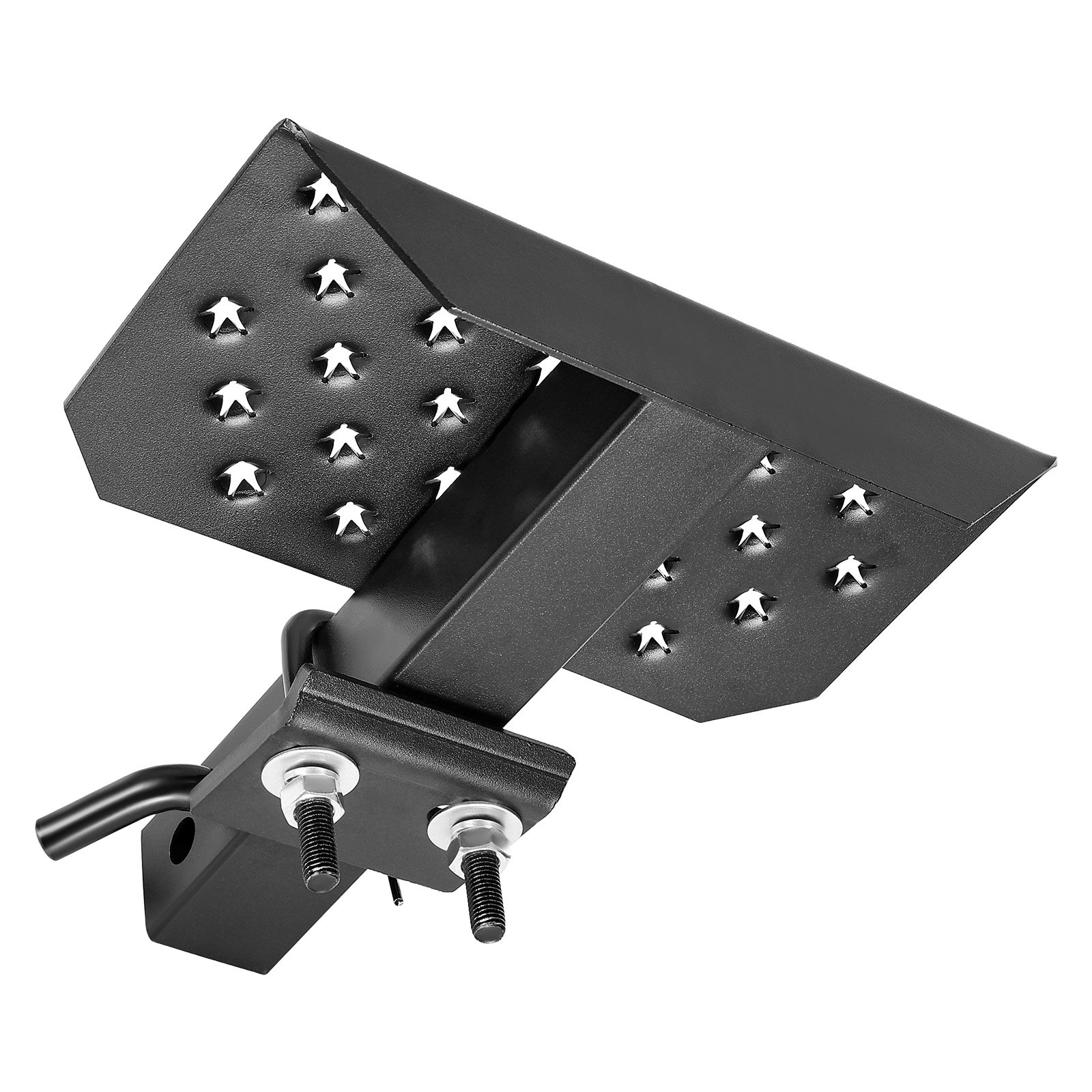 VEVOR Pedana per Gancio di Traino per Ricevitori da 50,8 mm, Modello T con Capacità di Carico di 158,7 kg, Gradino Antiscivolo con Set di Perni e Stabilizzatore, per Camion, SUV e Rimorchi