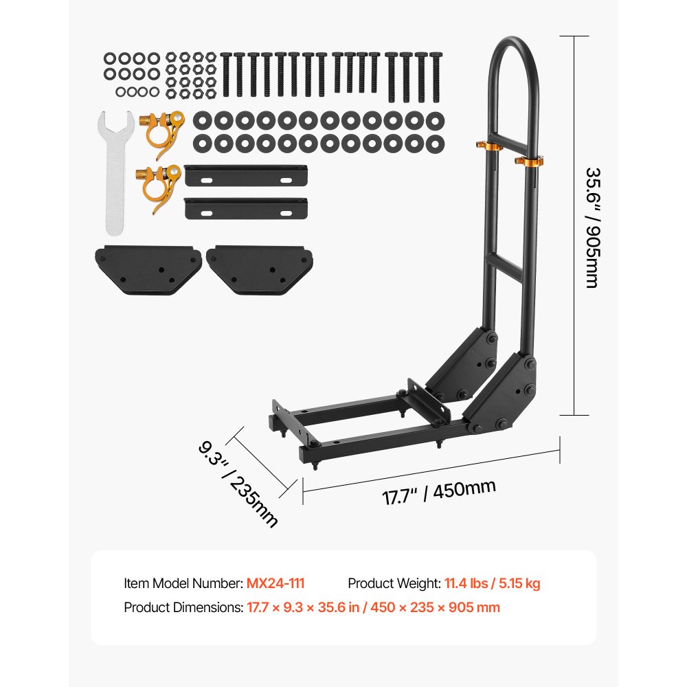 VEVOR Maniglie del Carrello da Golf 450 x 235 x 905 mm Maniglione Sicurezza del Carrello da Golf, Nessuna Modifica Necessaria, Barra di Sostegno per Sedile Posteriore in Acciaio al Carbonio