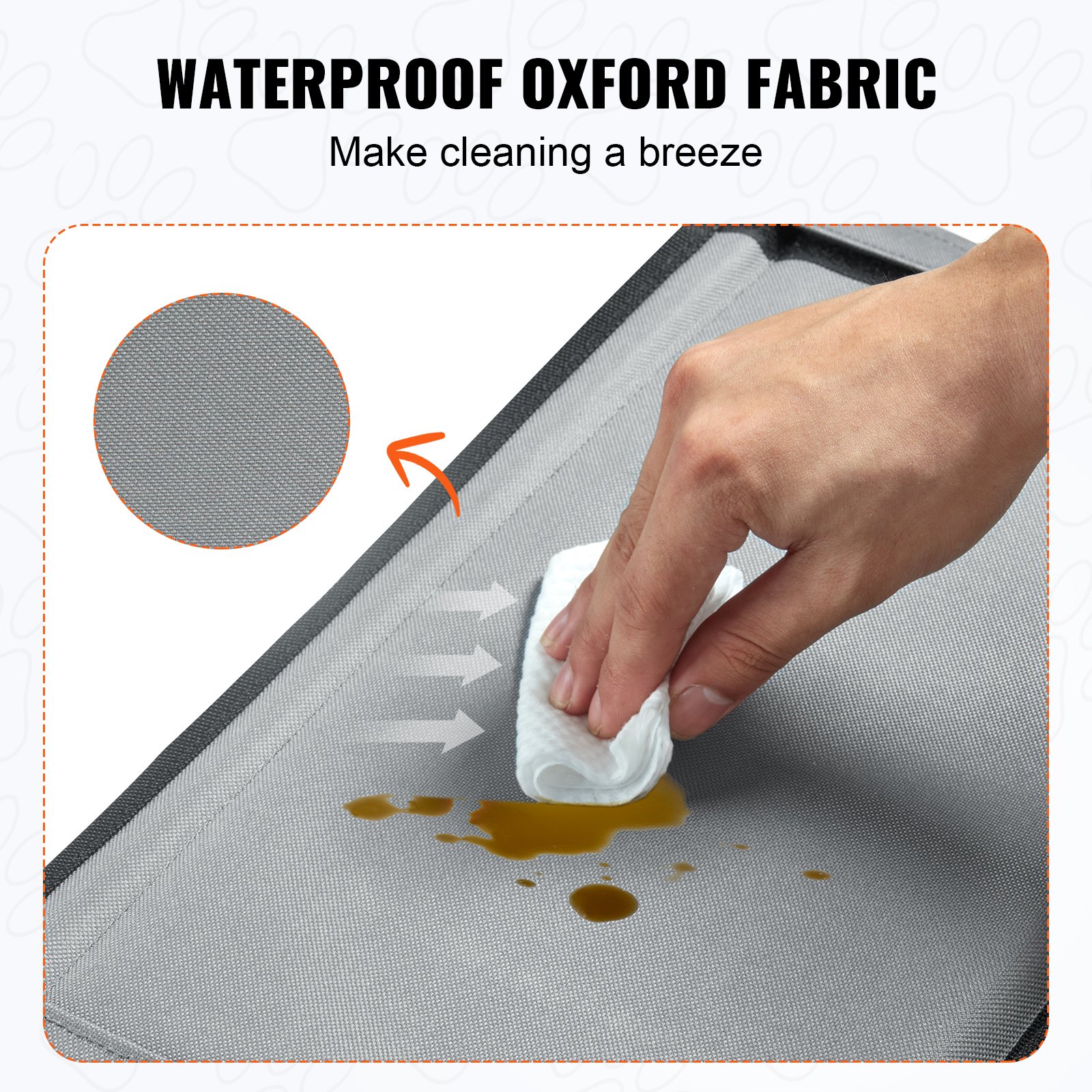 VEVOR Seggiolino Auto per Cani Piccola Taglia Carico max. 12kg, Rialzo per Cani, con Telaio Supporto, Guinzaglio Sicurezza con Clip, Imbottitura in Cotone, Cuccia per Animali Domestici, Grigio