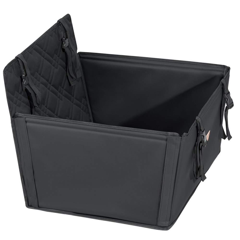 VEVOR Seggiolino Auto per Cani di Taglia Piccola, Media e Grande, 18kg, Seggiolino Auto per Cani Impermeabile Guinzaglio di Sicurezza con Clip, Letto da Auto per Animali Domestici, Nero