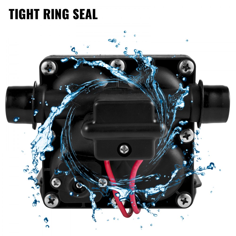 VEVOR Pompa Autoadescante per l’Acqua, 12V DC di Pompa di Acqua Dolce, Flusso Nominale 3 GPM per Pompa a Diaframma Industriale con Filtro, Pompa Acquario della Protezione Termica Ideale per Lavaggi