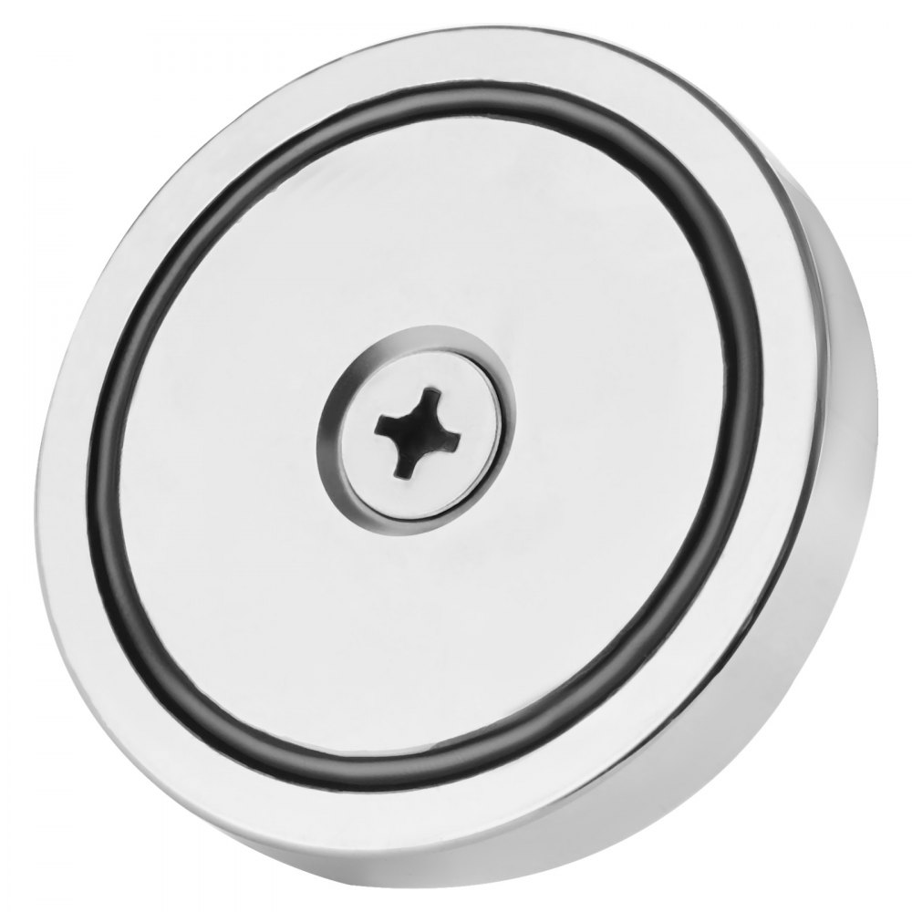 VEVOR Magnete da Pesca, Forza di trazione 454 kg Magnete da Pesca al Neodimio Super Forte, Magnete in Terre Rare con Manico Diametro 69 mm per Recupero Fluviale, Pesca con Magnete, Sospensione Pesante