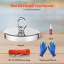 VEVOR Kit da Pesca con Magnete, Forza di Trazione su Un Lato da 590 kg Kit da Pesca con Magnete al Neodimio in Terre Rare, Kit da Pesca con Magnete Potente Include Rampino, Corda Resistente, Guanti