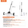 VEVOR 24-inch Magnetic Sweeper with Wheels, 50 lbs Capacity, with Extendable Magnetic Pickup Tool, Adjustable Handle, Magnetic Pickup Sweeper for Collecting Nails and Screws, for Workshop, Garage, Yard