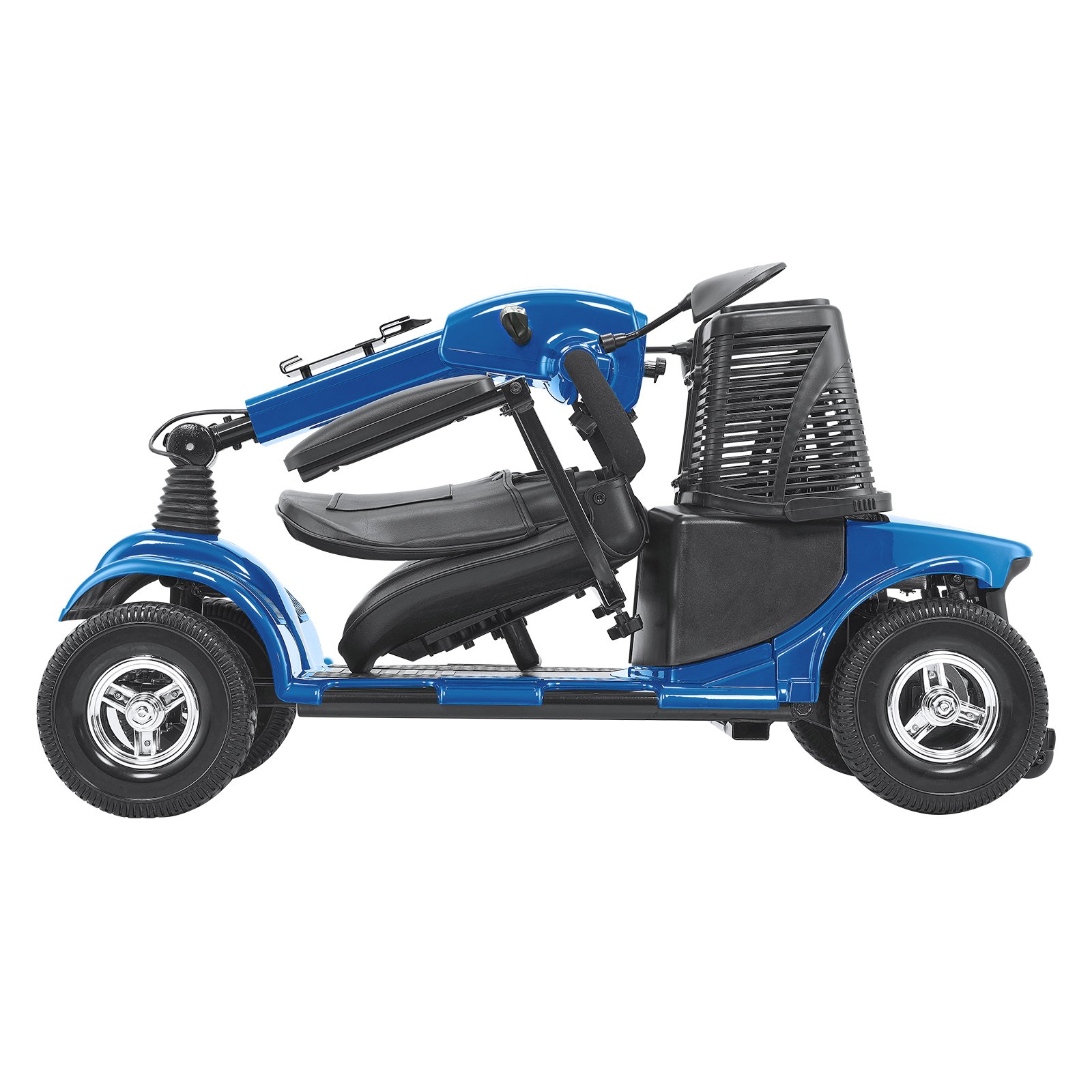 VEVOR Scooter Elettrico Pieghevole a 4 Ruote per Disabili e Anziani, con Autonomia di 25 km, Sedia a Rotelle per Tutti i Terreni con Ruote Antiscivolo, Capacità di Salita di 9° e Carico di 120 kg