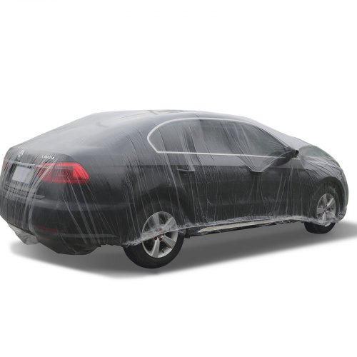 Copertura per Auto in plastica trasparente con fascia elastica copertura per Auto usa e getta copertura per Auto in plastica impermeabile 3.5M x 5.5M 3.5M 3.8M x 6.6M