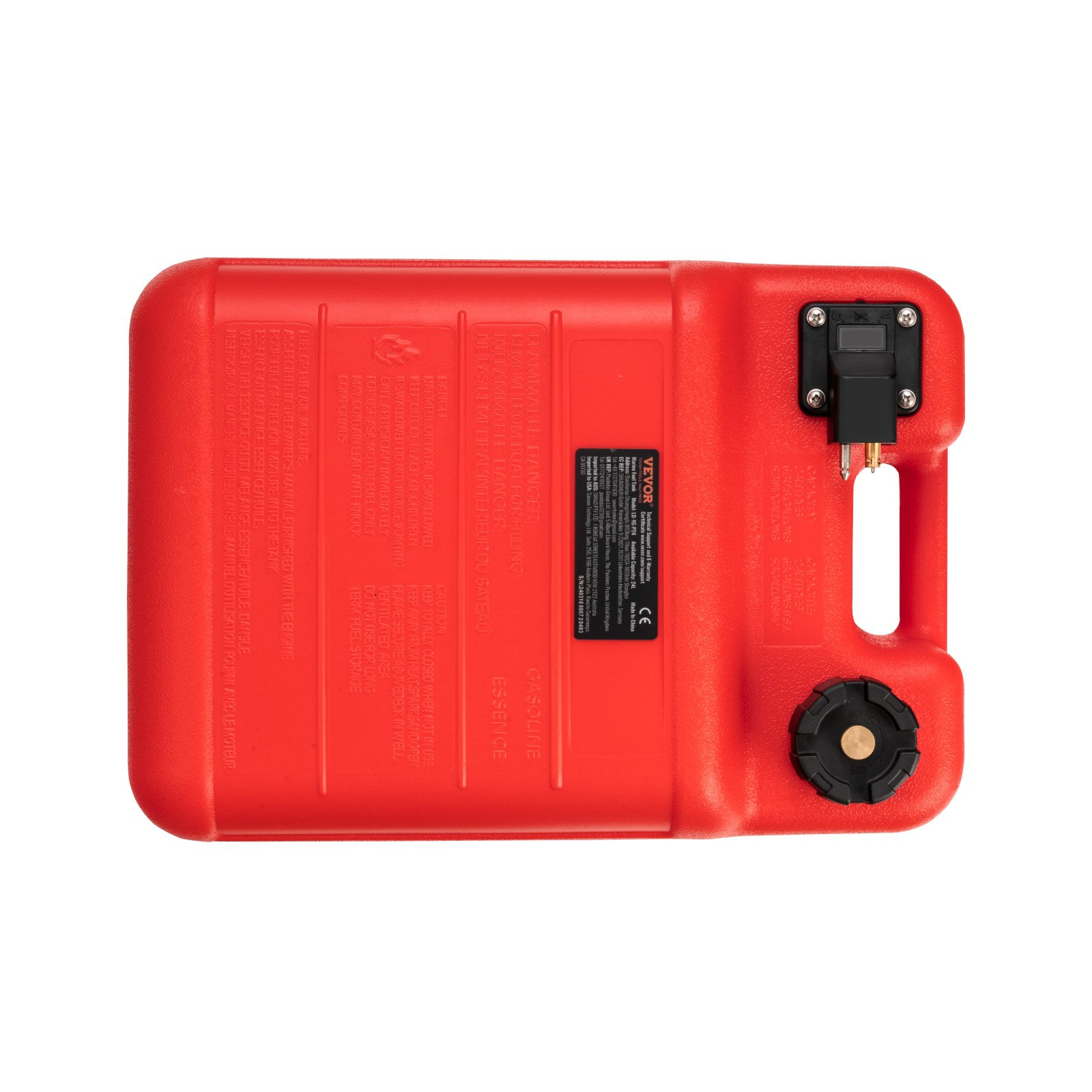 VEVOR Serbatoio Carburante Marino 24 L Serbatoio Carburante per Barche Portatile per Barche con Motore Fuoribordo, Serbatoio Carburante per Barche Marine Fuoribordo Plastica con Tubo Flessibile, Rosso