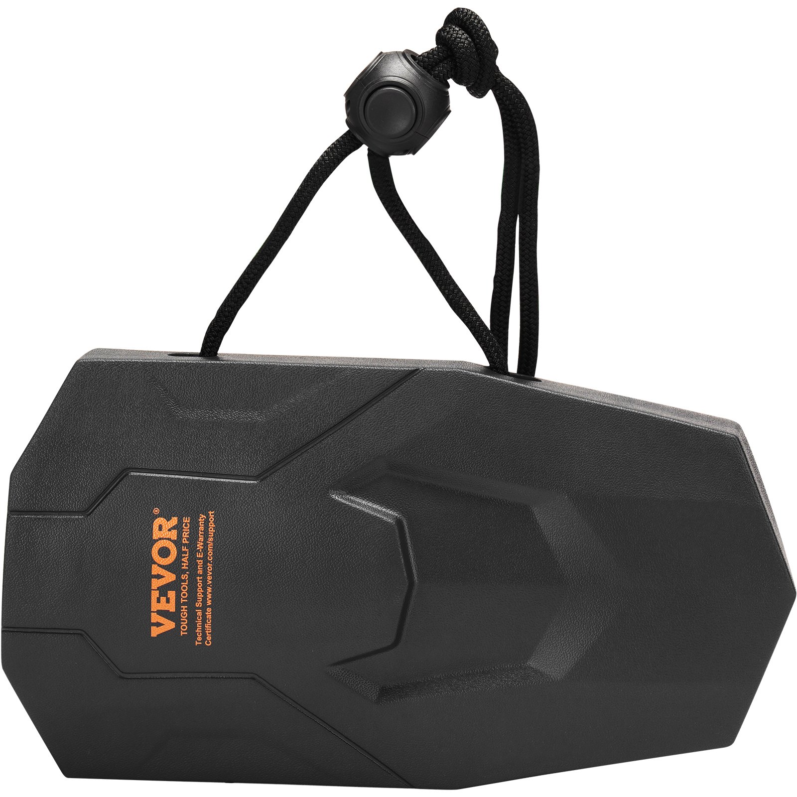 VEVOR Fender Set 2 Fenders 21.84 x 40.64 cm EVA Boat Fenders, Horizontal or Vertical Mounting, Dock Fenders with Polyester Ropes & Cable Lock, Storage Bag, UV-Protected Boat Fenders Black