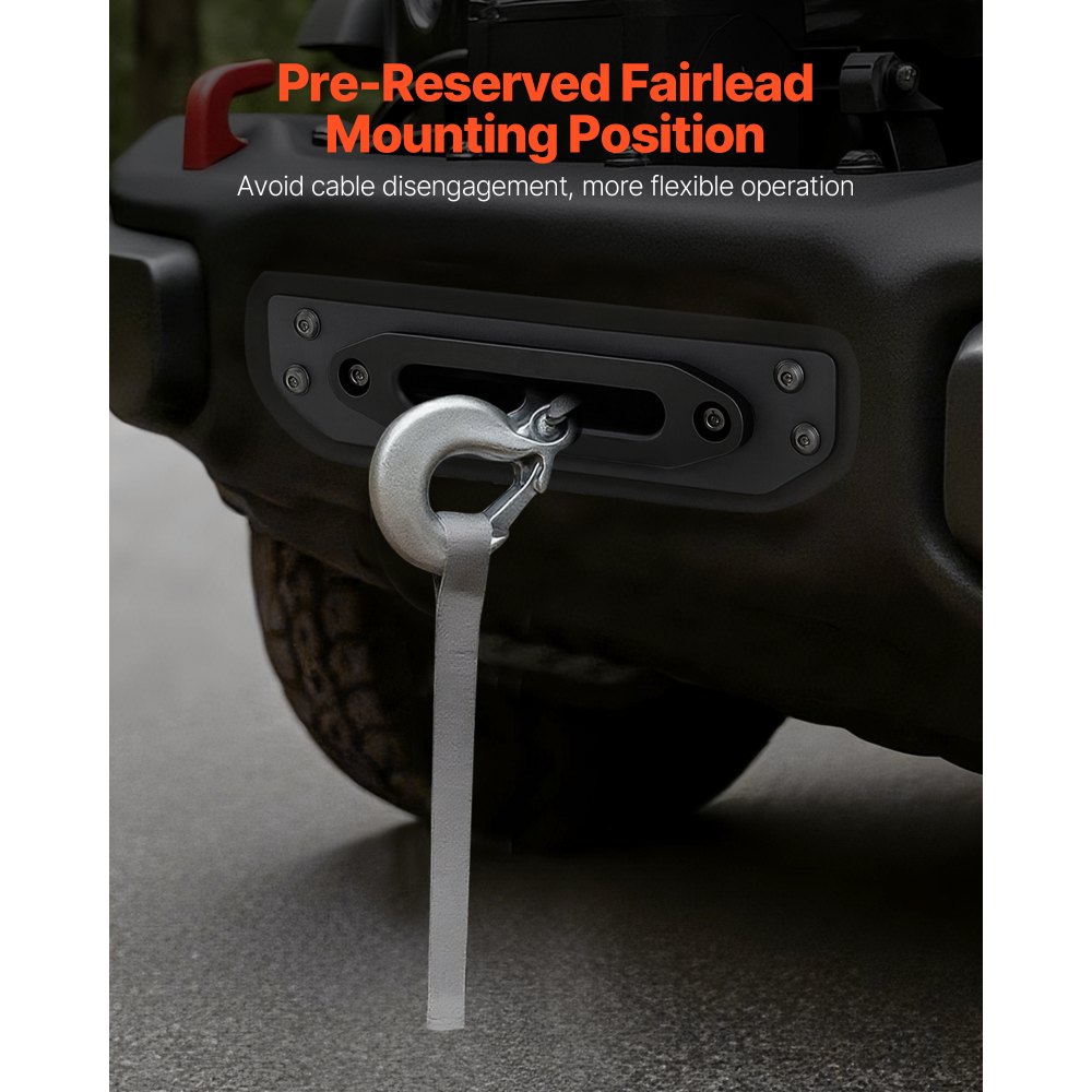 VEVOR Winch Mount, 5443 kg Capacity, Trailer Winch Mounting Plate for Jeep Wrangler JL/JLU and Gladiator JT 2018-2023 Models, with 2-Hole Mounting, Powder-Coated Steel, Black