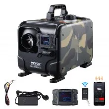 VEVOR Riscaldatore d'Aria Diesel 5-8KW, 12V/24V, con Controllo APP Bluetooth, Telecomando e Schermo di Visualizzazione, Allarme CO, Riscaldatore Diesel a Riscaldamento Portatile per Veicoli e Garage
