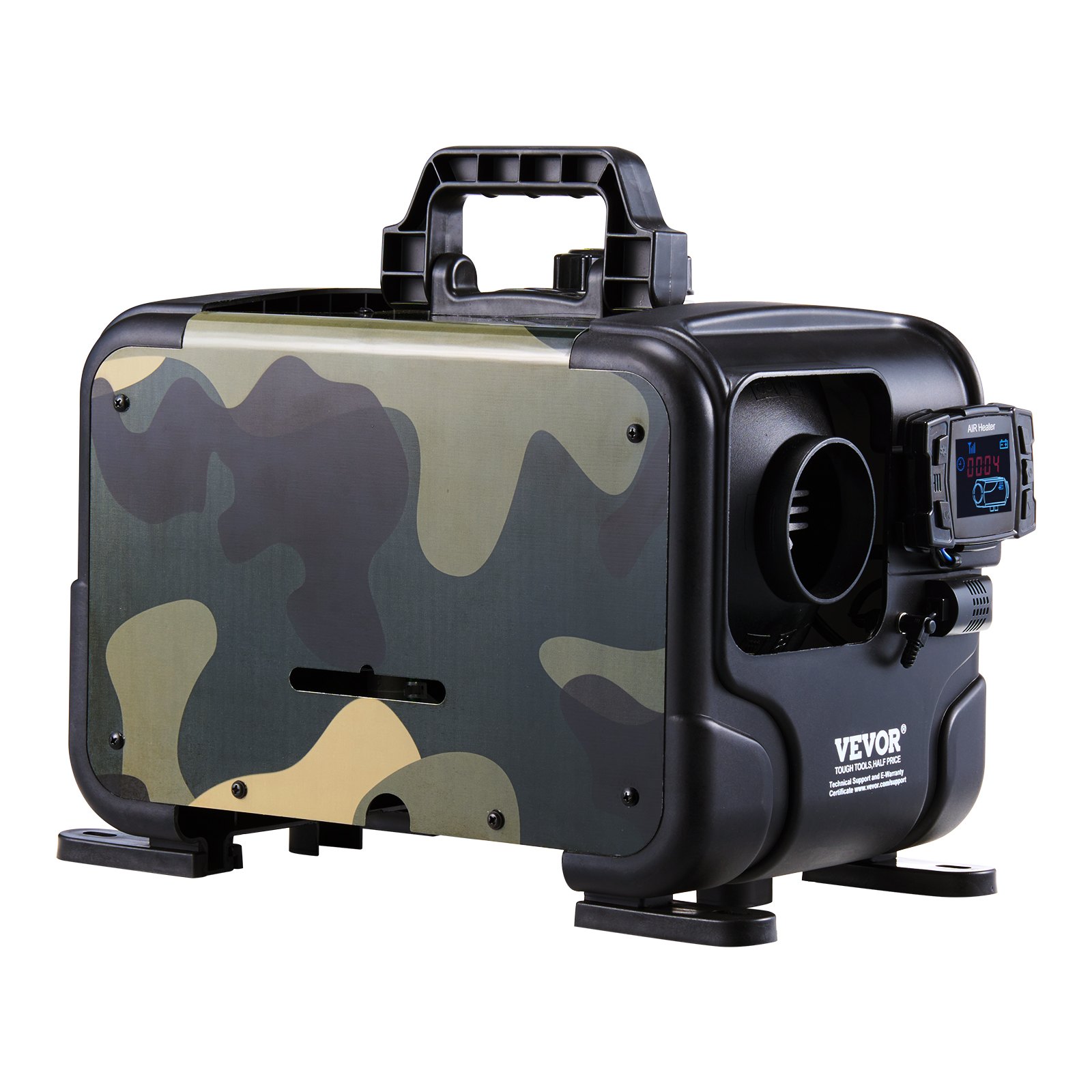 VEVOR Riscaldatore d'Aria Diesel 5-8KW, 12V/24V, con Controllo APP Bluetooth, Telecomando e Schermo di Visualizzazione, Allarme CO, Riscaldatore Diesel a Riscaldamento Portatile per Veicoli e Garage