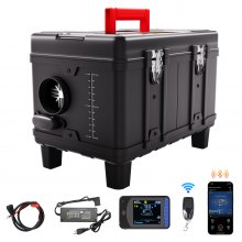 VEVOR Riscaldatore d'Aria Diesel 8 KW, 12V/24V, con Controllo APP Bluetooth, Telecomando e Schermo di Visualizzazione, Allarme CO, Riscaldatore Diesel Portatile a Riscaldamento per Veicoli e Garage