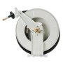 VEVOR Fuel Hose Reel, 1/4 Inch x 50 Foot, Extra Long Retractable Grease Hose Reel, Spring-Operated Automatic Swivel Return, Heavy-Duty Carbon Steel Construction with Sch