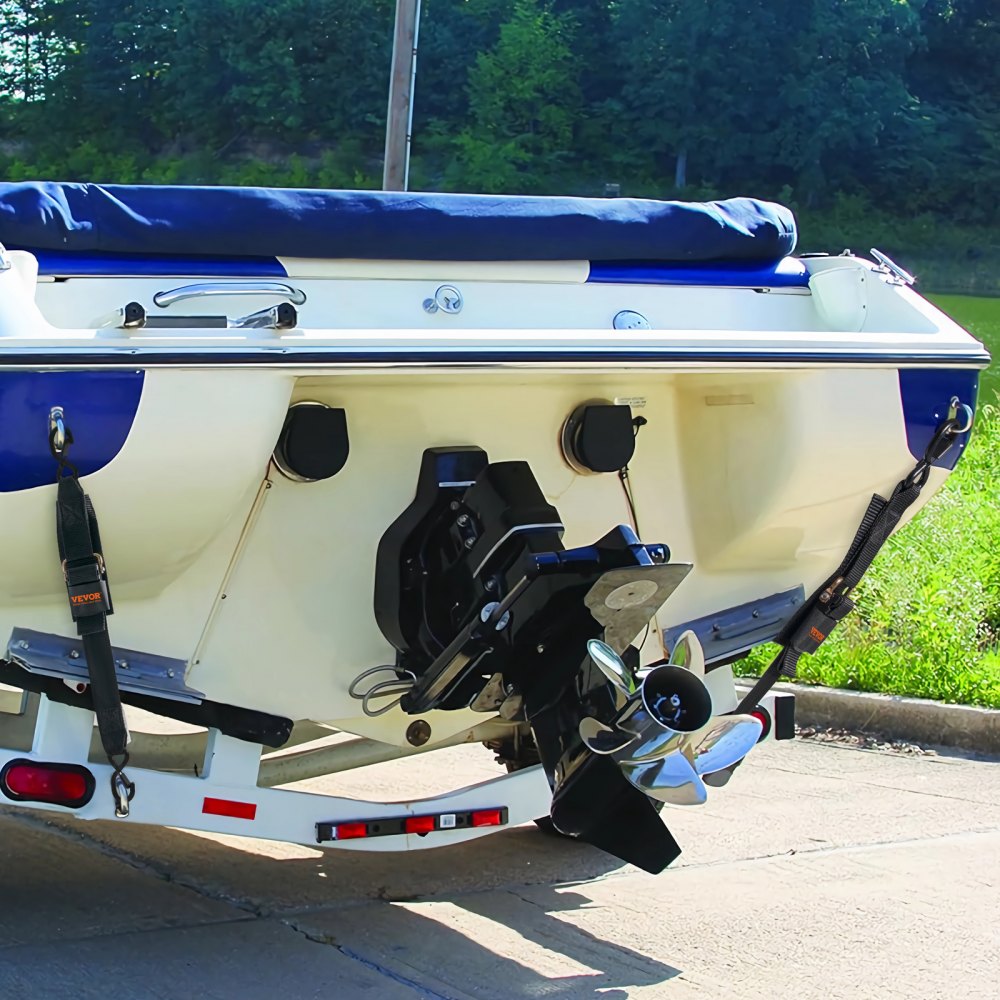 VEVOR Cinghie a Cricchetto Retrattili, 5,08 x 60,96 cm con Ganci di Sicurezza a S, 2 Pezzi Cinghie di Fissaggio a Cricchetto con Resistenza Rottura 680,4 kg, per Rimorchi, Veicoli, Barche