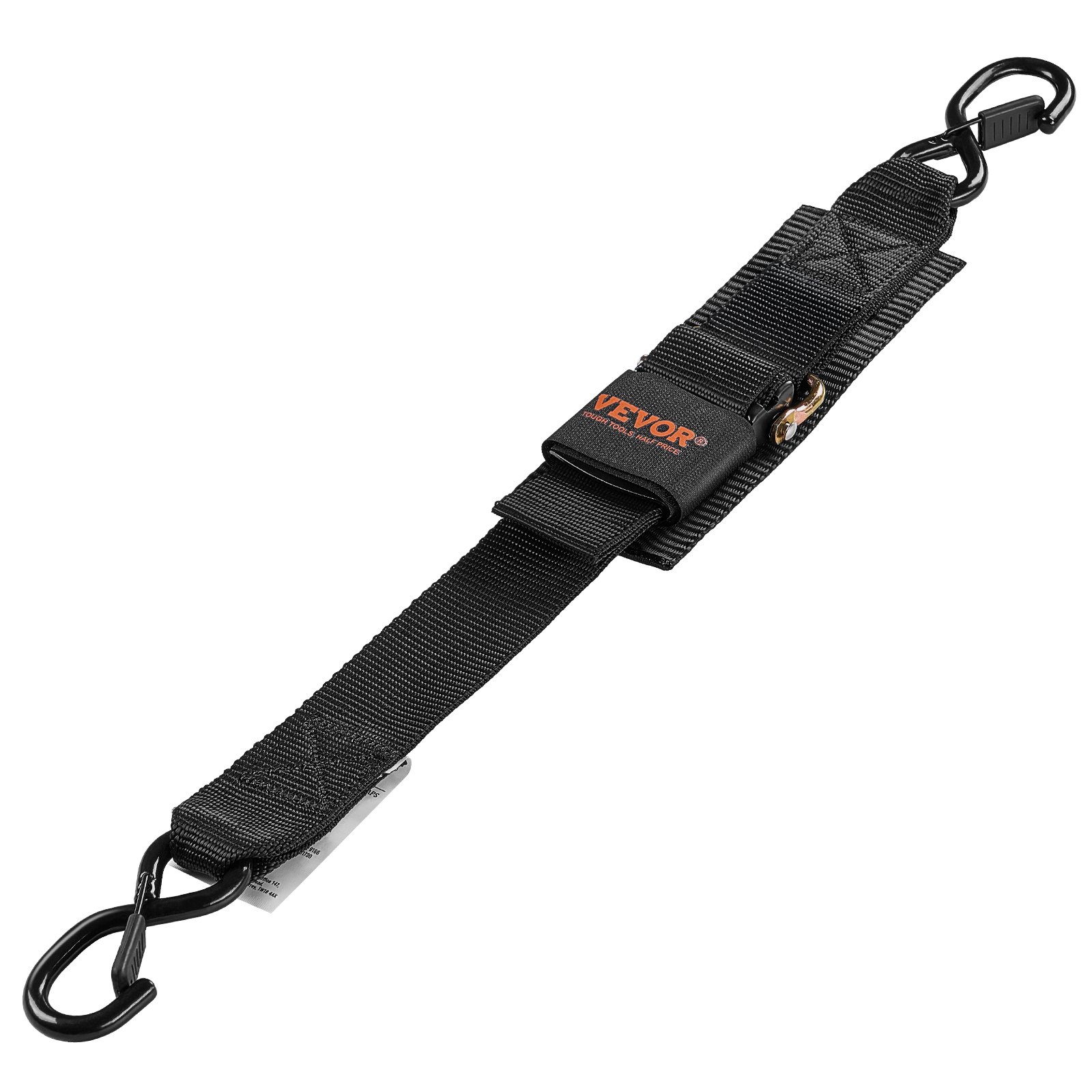 VEVOR Cinghie a Cricchetto Retrattili, 5,08 x 60,96 cm con Ganci di Sicurezza a S, 2 Pezzi Cinghie di Fissaggio a Cricchetto con Resistenza Rottura 680,4 kg, per Rimorchi, Veicoli, Barche