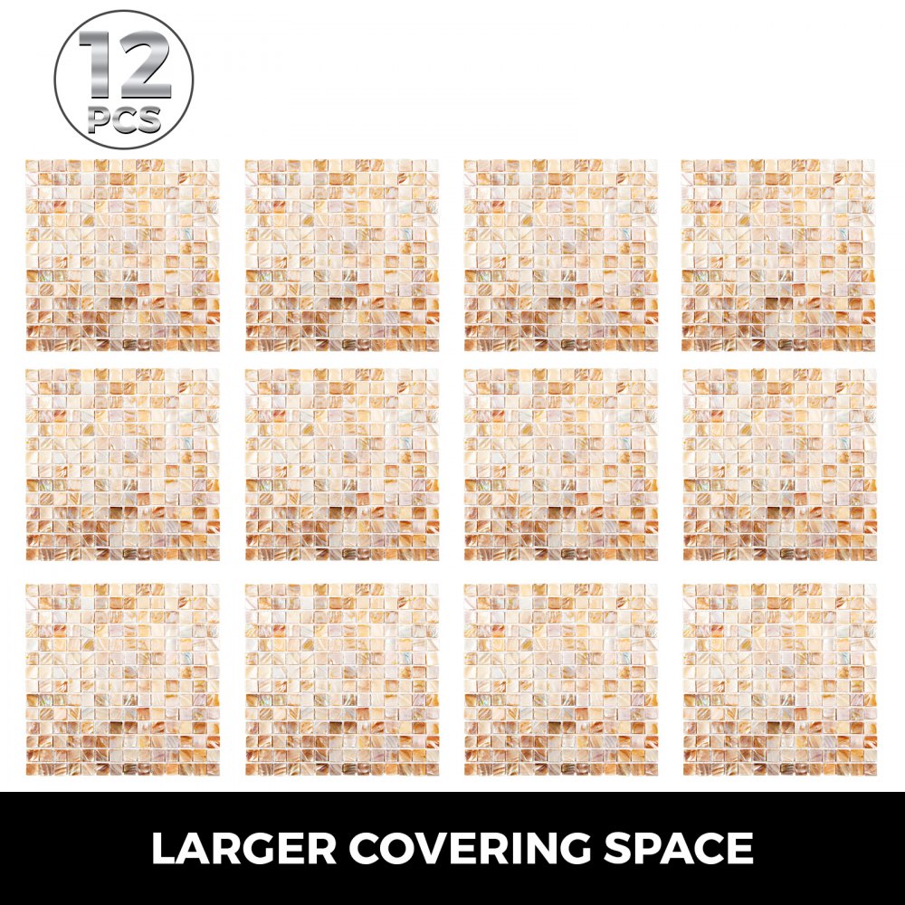 12 Pezzi Piastrella E Mosaico In Madreperla 300*300*2mm Ecologico Naturale