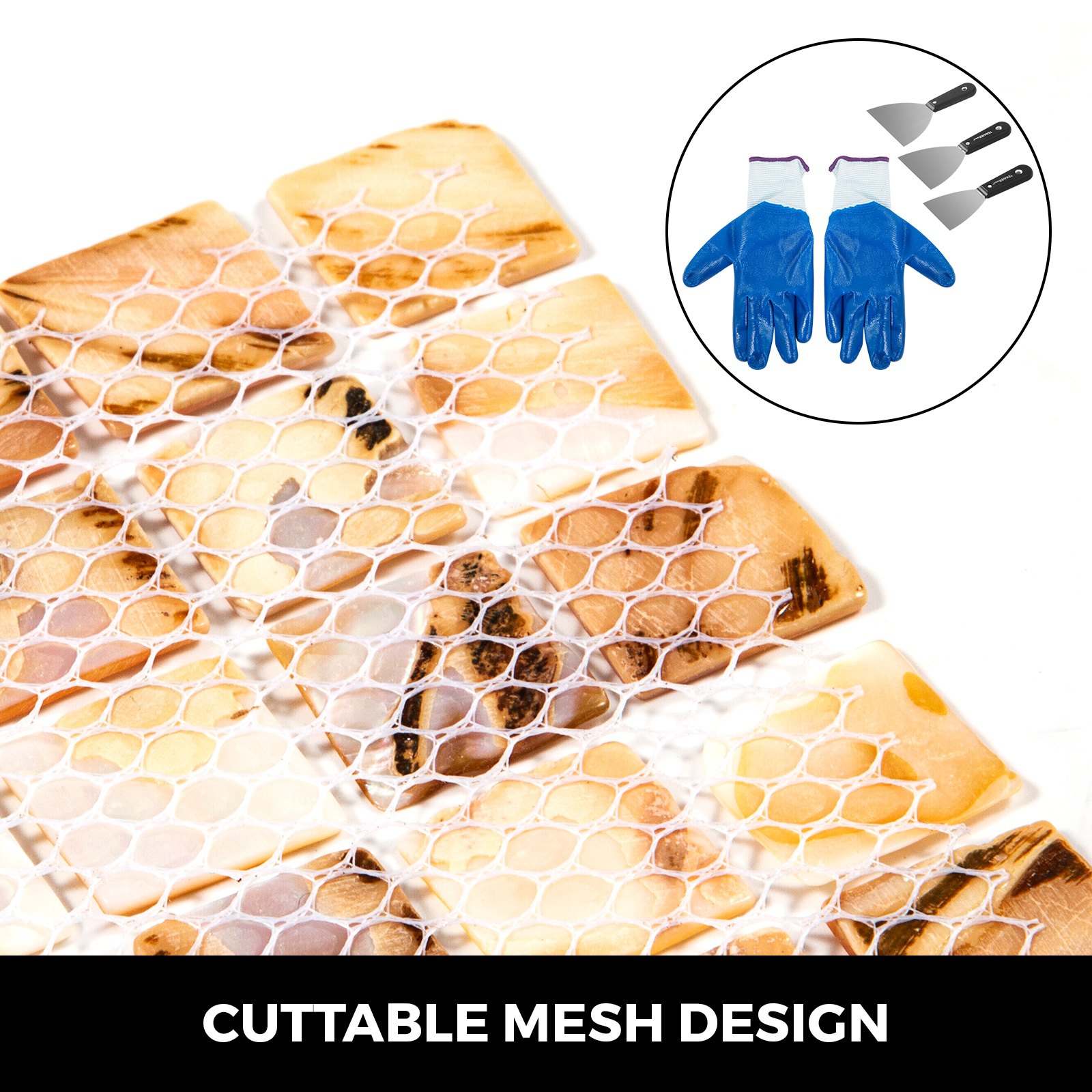 12 Pezzi Piastrella E Mosaico In Madreperla 300*300*2mm Ecologico Naturale