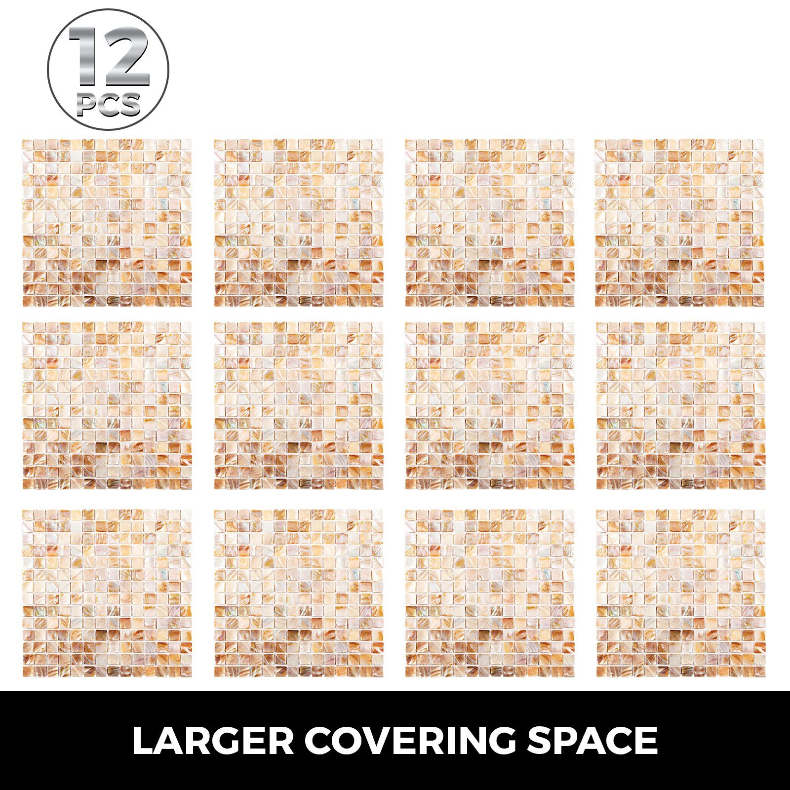 12 Pezzi Piastrella E Mosaico In Madreperla 300*300*2mm Ecologico Naturale