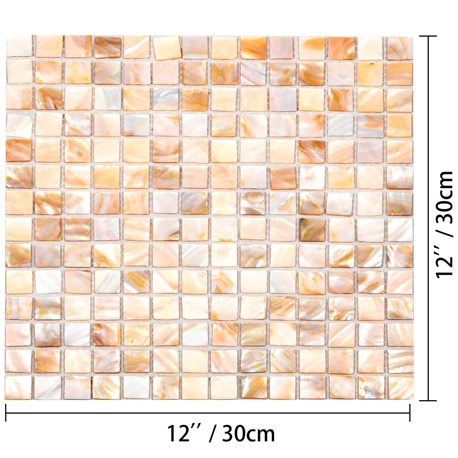 12 Pezzi Piastrella E Mosaico In Madreperla 300*300*2mm Ecologico Naturale