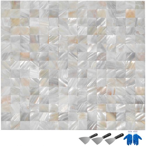 11 Pezzi Piastrelle A Mosaico Guscio 300*300*2mm Antimuffa Romantico Lucido