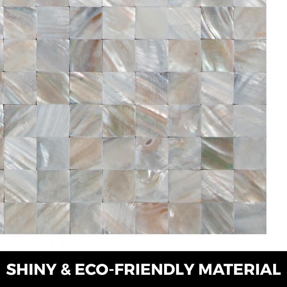 11 Pezzi Piastrelle A Mosaico Guscio 300*300*2mm Antimuffa Romantico Lucido