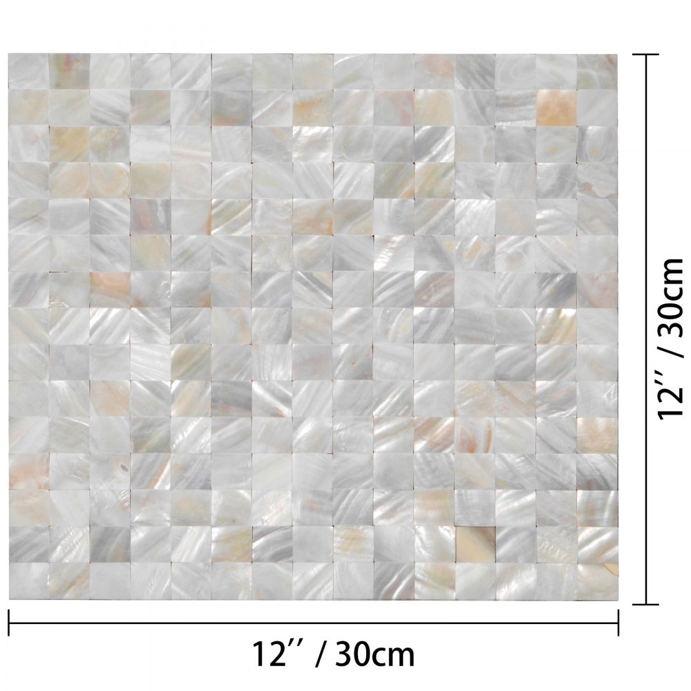 11 Pezzi Piastrelle A Mosaico Guscio 300*300*2mm Antimuffa Romantico Lucido