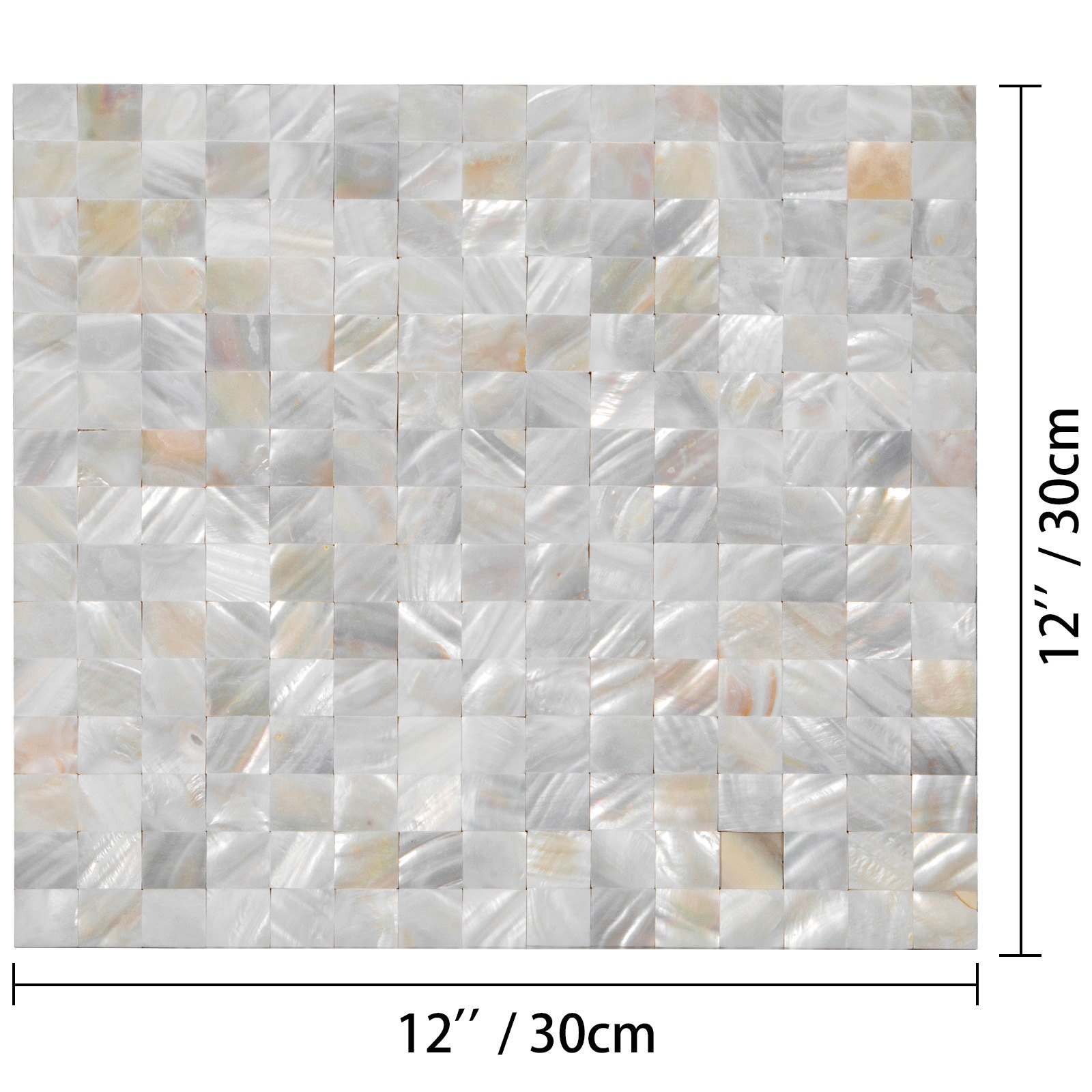 11 Pezzi Piastrelle A Mosaico Guscio 300*300*2mm Antimuffa Romantico Lucido