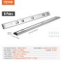 VEVOR Drawer Slides, 6 Pairs of Ball Bearing Slides, 609.6 mm, Low Noise, Soft Close, 45.4 kg, Side Mounting, Steel Guide Rail, Full Extension for Shelves, Cabinets, Kitchens