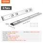 VEVOR Drawer Slides, 6 Pairs of Ball Bearing Slides, 508 mm, Silent, Soft Closing, 45.4 kg, Side Mounting, Steel Guide Rail, Full Extension for Shelves, Kitchen Cabinets